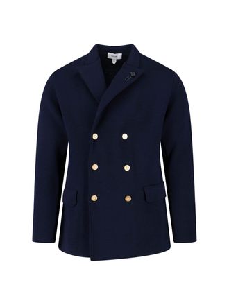 Lardini Double-breasted Virgin Wool Blazer