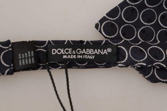 Dolce & Gabbana Geometric Silk Bow Tie - Black