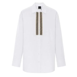 Pinko Pinko, Dames, Blouses & Shirts, Wit, Maat: S Katoen