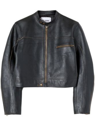 Re/Done Leren jack - Zwart