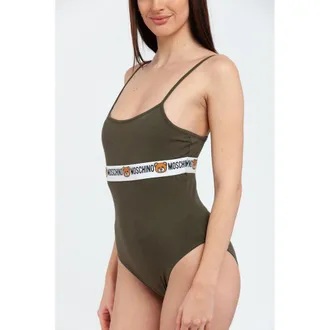 Moschino Womens Bicolor Cotton Bodysuit Clothing