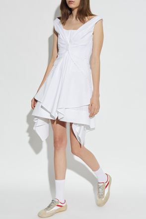 Alexander McQueen Asymmetrical Dress, Womens, White