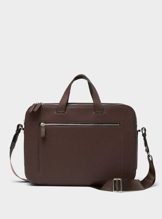 Le 31 Mens Pebbled leather briefcase