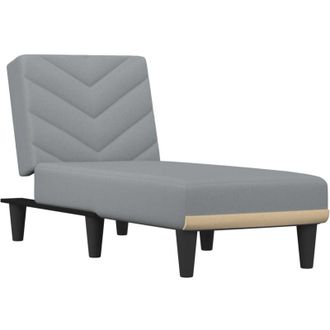 vidaXL Chaise Longue in Tessuto Grigio Chiaro - Vidaxl
