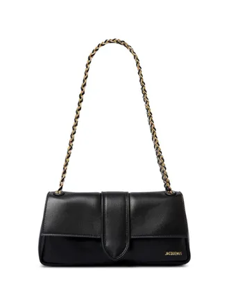 Jacquemus Black Silk-Blend Chain Rectangular Handbag