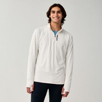 Brooks Mens Momentum Thermal Half-Zip Khaki XL