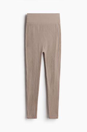 H&M MAMA Nahtlose gerippte Leggings - Brown