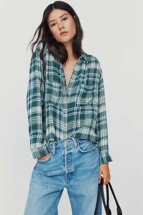 Pilcro Hadley Relaxed Plaid Buttondown Shirt