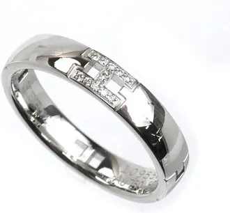 Herm&egrave;s White Gold (18K) Band Ring (Pre-Owned)