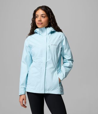 Columbia Regenjacke COLUMBIA Pouring Adventure III Jacket, Damen, Gr. XL (46/48), marine light, Obermaterial: 100% Nylon. Futter: 100% Polyester, normal, Jacke