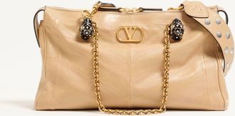 Valentino Garavani Valentino Garavani Panthea Shoulder Bag In Nappa Leather With Chevron Pattern Wo