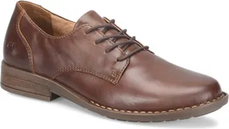 Born Mens Ryker Oxford Boot In Brown Wood