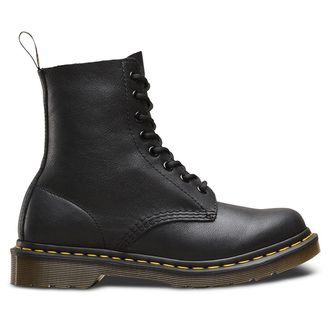 Dr. Martens Pascal 8 Eyelet Virginia Leather Womens Ankle Boots - Black - Size:UK 6.5