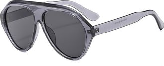 Generic Oversized Frame Mens Outdoor Sunglasses Sports Vacation Womens Party Sun Glasses(Grey)