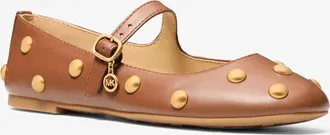 Michael Kors Nellie Flex Studded Leather Ballet Flat