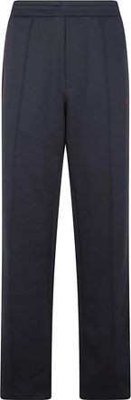Alexander McQueen Alexander McQueen, Straight Trousers, male, Black, Size: L Piped Track Pants