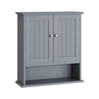 Urban Meuble Mueble de Ba&ntilde;o de Pared Gris 55cm - Armario Suspendido con Estante