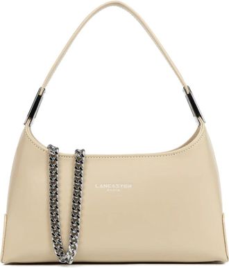 Lancaster Suave Ace Small Zip Handbag - Dames - Schoudertassen - Beige - ONE Size - Leer - Tassen