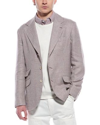 Brunello Cucinelli Linen & Wool-Blend Blazer