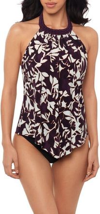 Magic Suit By Miraclesuit Martinique Jojo Halter Tankini in Purple Multi at Nordstrom, Size 10