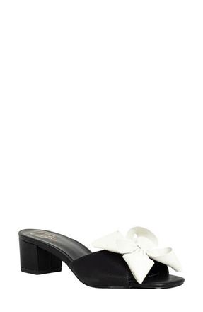 Shushop Flora Slide Sandal in Black And White at Nordstrom, Size 6.5
