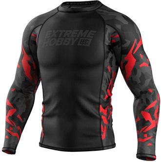 OEM Rashguard De Manga Larga Extreme Hobby Black Panther Negro-rojo S