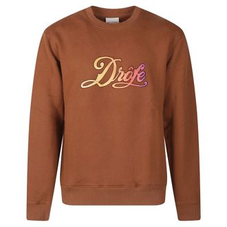 Dr&ocirc;le de Monsieur Sweatshirts, male, Brown, Size: L Classic Slogan Sweatshirt
