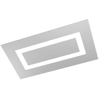 Top-Light Top-light - Plafoniera Moderna Rettangolare Carpet Metallo Grigio 4 Luci 2G11 70X39Cm