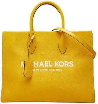 Michael Kors Pre-owned Tote Bags, female, Yellow, Size: ONE SIZE Pre-owned Mirella EW Leather Tote Bag