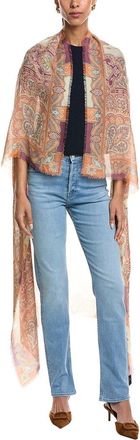 Etro Logo Silk-Blend Shawl