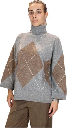 Emme Di Marella Emme DI Marella - Emmcamera Turtleneck - Dames - Truien - Grijs - Maat: L Wol