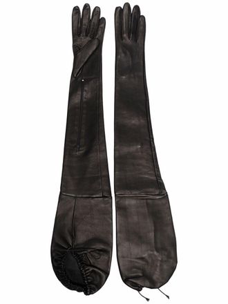 Manokhi Guanti lunghi - Marrone