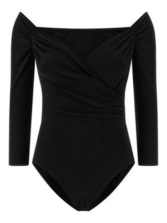 Norma Kamali Heart-Shaped Neckline Bodysuit