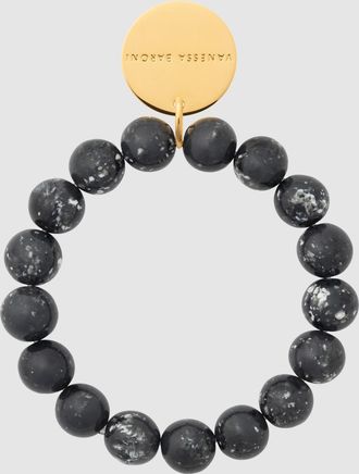 Vanessa Baroni Bracelet Mini Beads Flex Black Marble