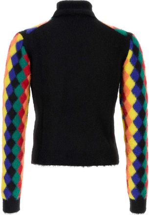Loewe Mens Argyle Nylon Sweater Multicolor