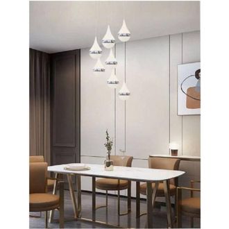 Trade Shop Trade Shop Traesio - Trade Shop - Led Sospension Lampada 80watt Design En Cascata Luce 6500k 4000k Lp-18a