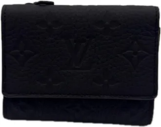 Louis Vuitton Taurillon Black Leather Wallet (Tri-Fold) (Pre-Owned)