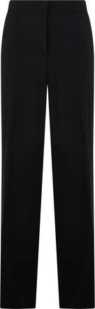Alberta Ferretti Broeken, Dames, Zwart, M, High-Waist Straight Broeken