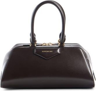 Givenchy Small Antigona Leather East/West Satchel in Chocolate at Nordstrom