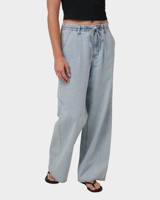 Quiksilver Tide Drawstring Jean In Dusty Blue