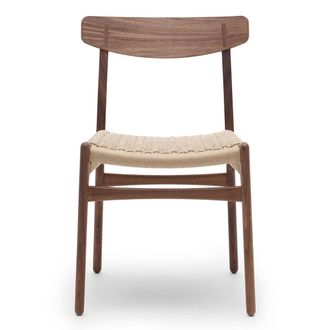 Carl Hansen & S&oslash;n CH23 Chair Stuhl, Walnuss ge&ouml;lt / Naturgeflecht