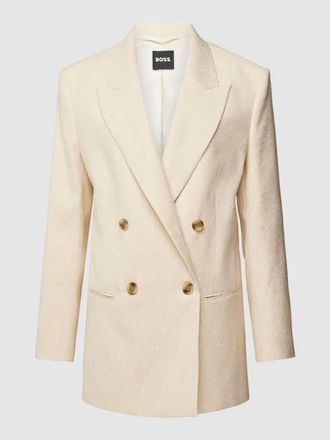 HUGO BOSS Blazer mit Knopfverschluss Modell Jarmina in Sand, Gr&ouml;&szlig;e 46