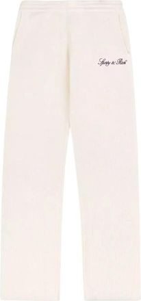Sporty & Rich Broeken, Dames, Beige, XS, Cream Logo Broek