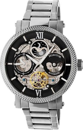 Heritor Aries Skeleton Dial Bracelet Watch