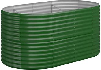 vidaXL Vidaxl - Jardinera arriate acero galvanizado verde 152x80x68 cm