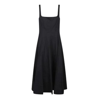 Staud Midi Dresses, female, Black, Size: S Wells Dress