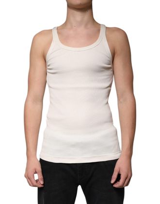 Dolce & Gabbana Geribbelde Tanktop Klassieke Stijl