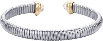 Adornia Adornia Coil Cuff With Clear Stones Bracelet