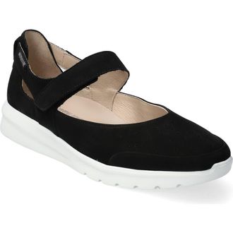 Mephisto Marsia Mary Jane Flat in Black/white at Nordstrom, Size 10.5