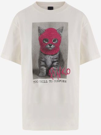 Pinko Camiseta De Algod&oacute;n Estampada Pinko